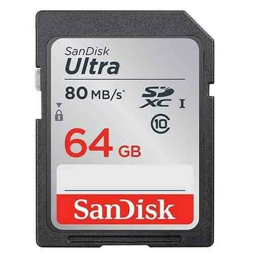 کارت حافظه  سن دیسک Ultra UHS-I U1 Class 10 533X 80MBps SDXC 64GB171290